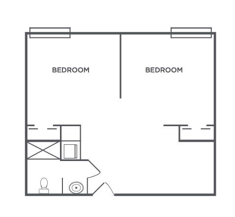 Lake Jacksonville - AL Two Bedroom Floor Plan