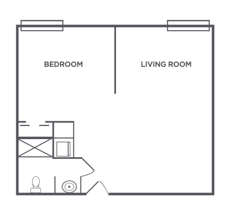 Lake Jacksonville - AL ONE Bedroom Floor Plan
